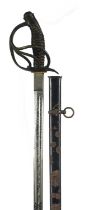 An Imperial German Army officer's dress sword, 8th (Rhenish) Cuirassiers "Graf Geßler", straight