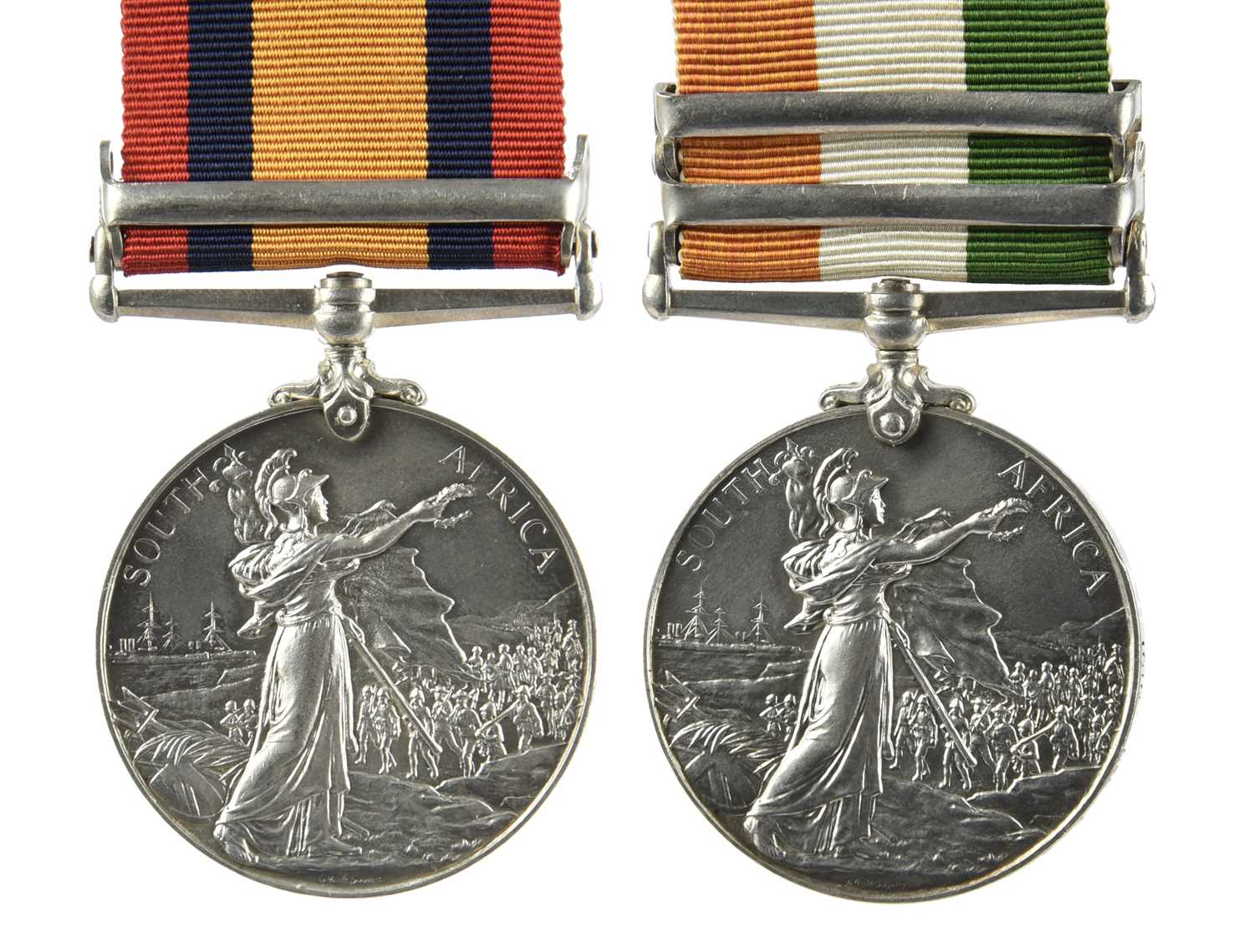 Two medals to Corporal R. C. Symons, British South Africa Police: Queen's South Africa, Second Type, - Image 2 of 2