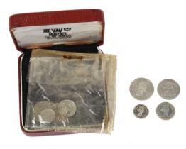 Elizabeth II, two silver maundy sets, each fourpence to penny, 1965 and 1966 (S 4131), the second