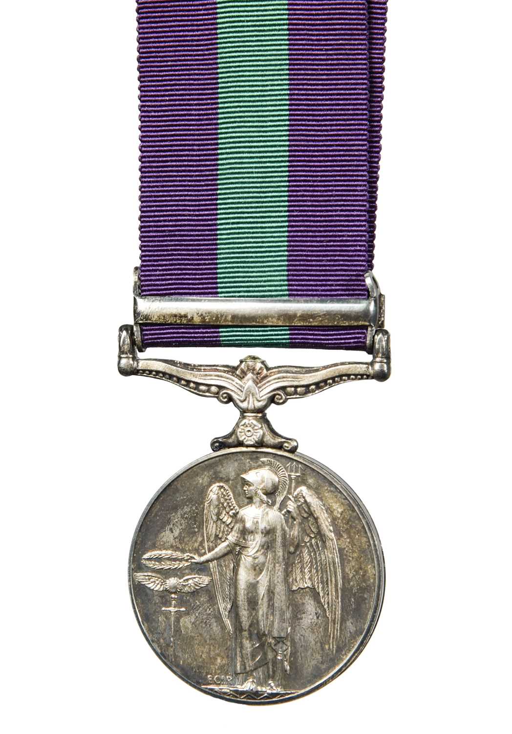 A General Service Medal 1918-62, George VI, clasp: Malaya (19032787 CPL. B. M. BREWER. ACC.), in box - Image 2 of 3