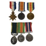 A family collection of medals, comprising: Three to Deck Hand 2nd Class John Smith, Royal Naval