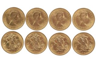 Elizabeth II, gold sovereigns (4), 1967 (S 415), extremely fine. [4] 22mm diameter each