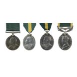 London Irish Rifles and associated units: a small collection of long service awards, comprising: