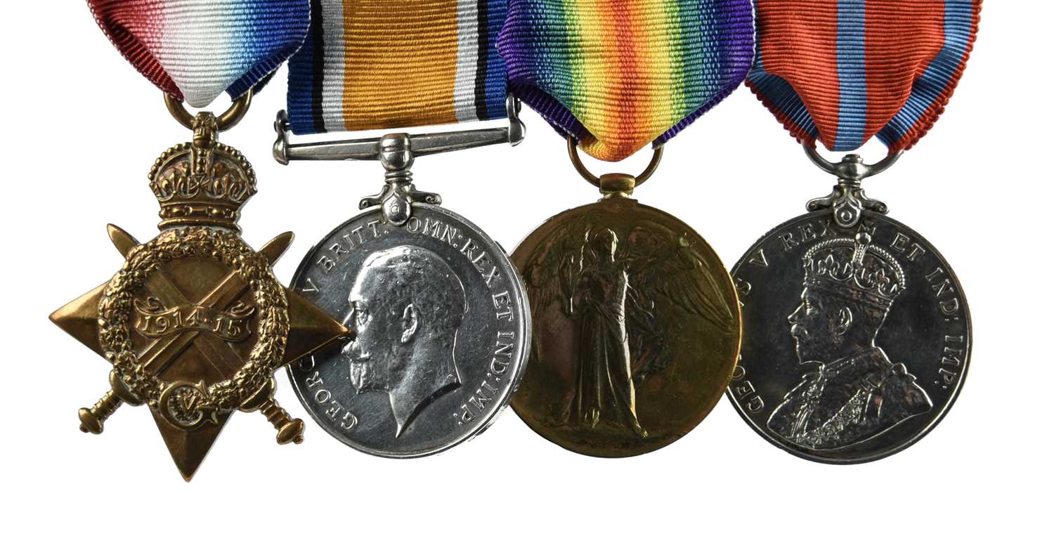 Four medals to Private Thomas E. Hill, Royal Army Medical Corps and St John Ambulance Brigade: