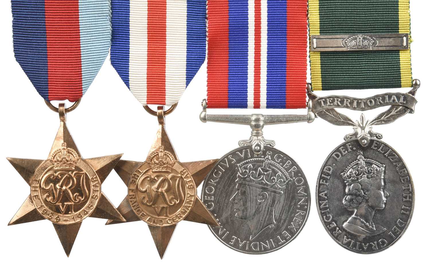 The very interesting and scarce Second World War P.O.W. group of four medals to Lieutenant Ernest