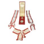 The Order of Merit of the Sovereign Military Order of Malta: a cased set of insignia, silver,