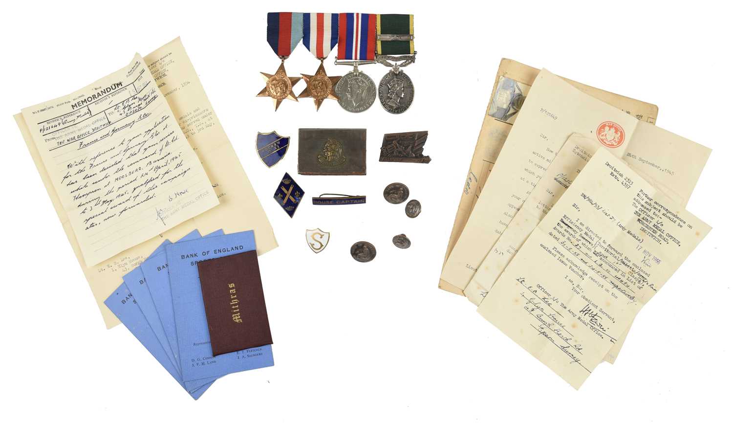 The very interesting and scarce Second World War P.O.W. group of four medals to Lieutenant Ernest - Image 2 of 4