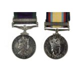 Two Medals to Private C. Worner, Royal Pioneer Corps: General Service Medal 1962-2007, clasp: