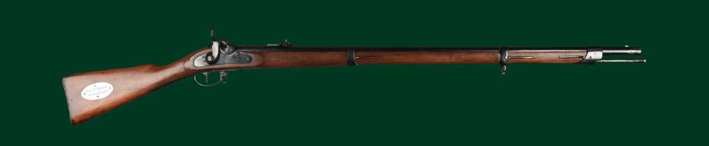A 19th century continental .577 percussion service rifle, barrel 35.5 in. and numbered 62870,