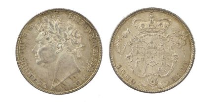 George IV: silver halfcrown, 1820 (S 3807), extremely fine. 32.27mm diameter