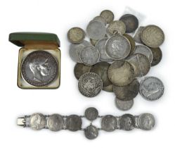 An international collection of silver and cupro-nickel crowns, crown equivalents and smaller