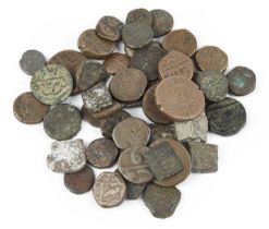 A quantity of Indian copper coins, mainly 'dump' coinage, various issues,fair to good fine. [qty]