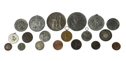 A quantity of historical medals and other numismatic interest, including: Signing of Peace 1919, a