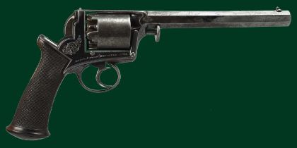 A 38 bore five-shot Model 1851 Adams's patent self-cocking percussion revolver by Deane, Adams &