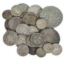 A small quantity of coins, silver and associated alloys, various nations and denominations,