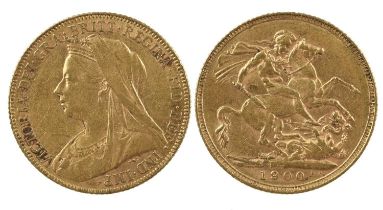 Victoria, gold sovereign, 1900 (S 3874), near very fine. 22.06mm diameter