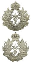 The Cameronians (Scottish Rifles): an officer's silver-plated helmet plate of the 5th Volunteer