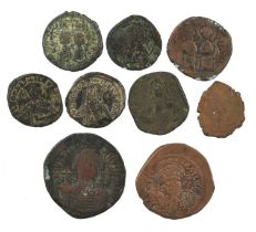 Byzantine Empire - a small quantity of coins, including: Justinian I (527-565), bronze forty nummia,