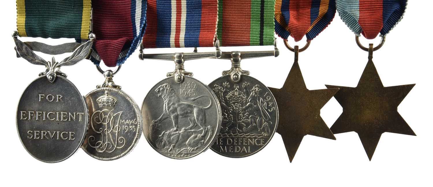Six medals named or attributed to W.O. II J Daly, 2nd London Irish Rifles, R.U.R.: 1939-45 Star, - Image 2 of 2