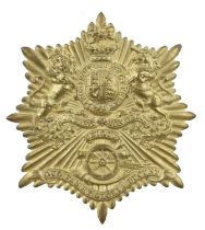 Royal Regiment of Artillery: an Other Rank's brass Albert pattern shako plate, 1846-55. 95mm wide