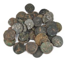Ancient India - Kushan Empire: a quantity of Æ tetradrachms, various authorities including Sotor
