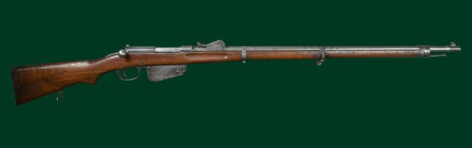 Steyr: an 11x58mmR Austrian Model 1886 straight pull service rifle, serial number 3285K, barrel 31.5