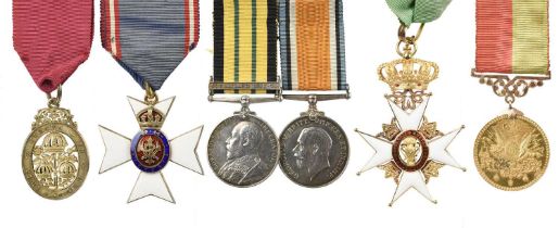 The fine group of Orders and Medals to Paymaster Rear Admiral Philip John Hawkins Lander Row, C.