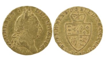 George III: gold guinea, 1788, fifth head, 'spade' reverse (S 3729), very fine. 24.63mm diameter