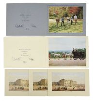 Her Majesty Queen Elizabeth II and Prince Philip: two signed Christmas greetings cards, 1973 and