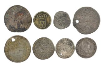Medieval and Early Modern Europe - a small quantity of coins, including: France, Charles the Bald (