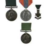 Two medals to Edwin John Peters: Volunteer Long Service, Victoria (6476, CR. SERGT. E. J. PETERS.