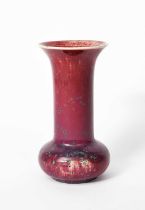 A Ruskin Pottery high-fired stoneware vase by William Howson-Taylor, dated 1933, ovoid with tall,