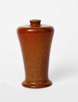 An unusual Ruskin Pottery stoneware Souffle vase by William Howson-Taylor, dated 1905, shape no.255,