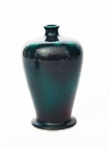 A Ruskin Pottery stoneware Souffle vase by William Howson-Taylor, dated 1906, shouldered form with