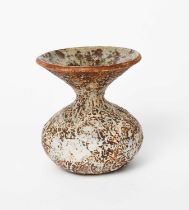 Φ Waistel Cooper (1921-2003) a small stoneware vase, ovoid with flaring rim, textured surface with