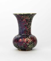A Ruskin Pottery high-fired stoneware vase by William Howson-Taylor, dated 1907, ovoid with