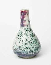 A Ruskin Pottery high-fired stoneware vase by William Howson-Taylor, dated possibly 1906, ovoid with