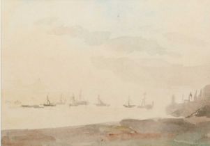 Philip Wilson Steer (1860-1942) Boats at Harwich Watercolour 20.9 x 29.5cm Provenance: The Fine