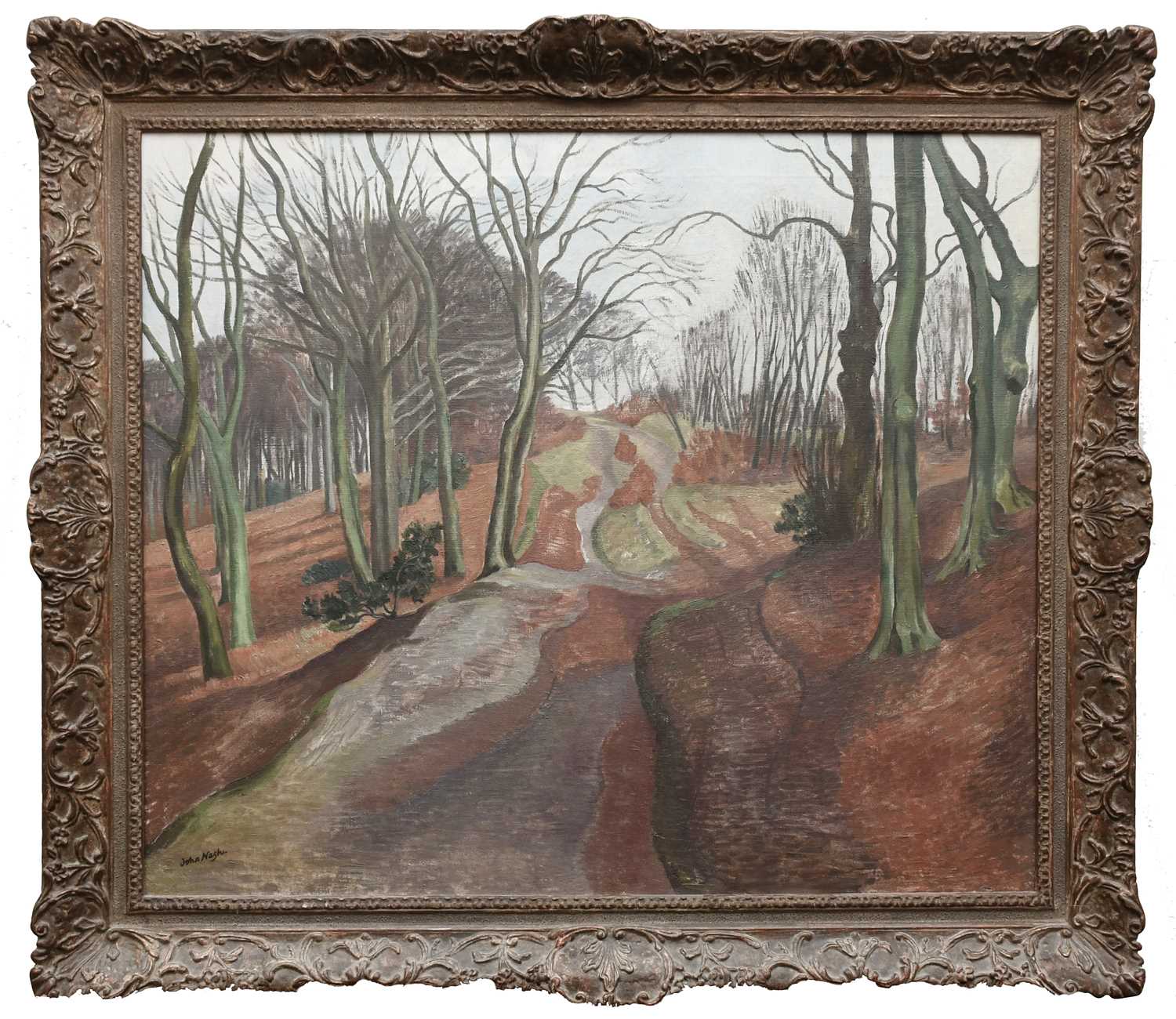 Φ John Nash RA (1893-1977) Winter in a Beechwood Signed John Nash (lower left) Oil on canvas 66.4 - Image 2 of 8