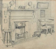 Malcolm Drummond (1880-1945) The Fireplace Pencil 22.2 x 26 cm Provenance: Mrs Malcolm Drummond;