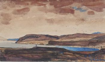 Sir David Young Cameron RA, RSA, RE (Scottish 1865-1945) Ganavan Bay, Oban Signed D Y Cameron (lower