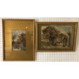 M.F. Hastings (19th Century School) - Two watercolours of country scenes, 1894, both signed and