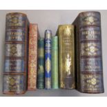 A collection of antiquarian books including Kitto's Illustrated Bible, books of poetry illustrated