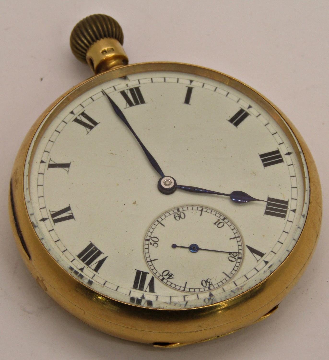 18ct gold pocket watch (including dust plate) by Joseph White & Son Maker to the Admiralty, running,