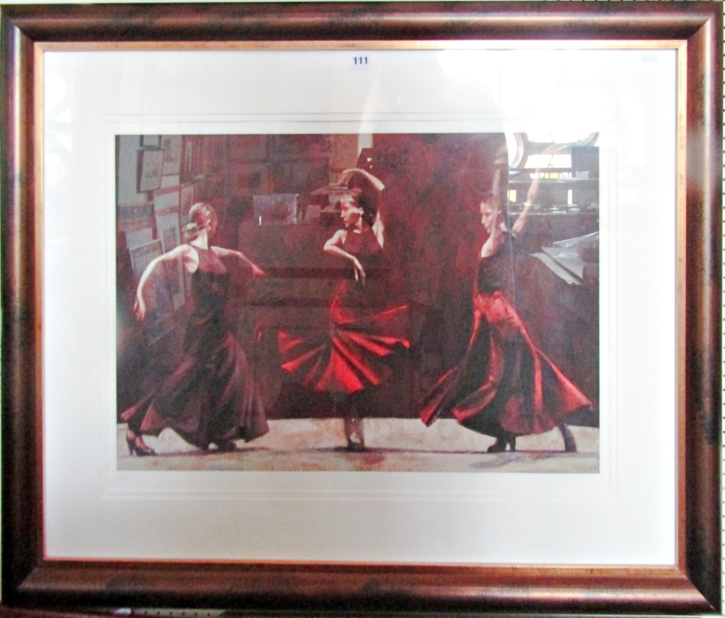 Fletcher Sibthorp (b.1967) - Three Dancers, limited edition giclee print 281/295, signed and