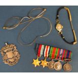 A collection of dress medals 39-45, France and Germany Star, Defence 39-45 Medal and Canadian