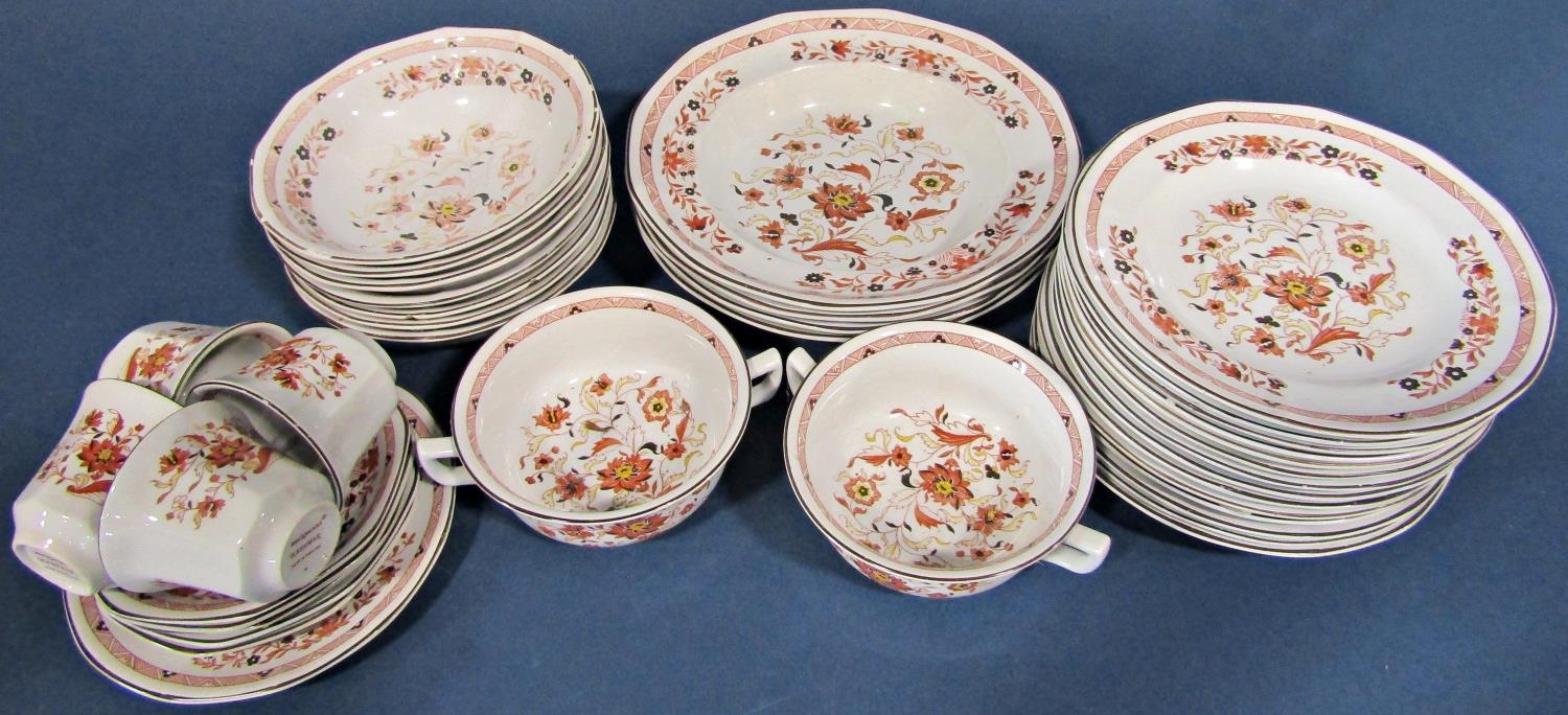 A collection of Wedgwood Kashmar tableware comprising dishes, plates, coffee cups and saucers,