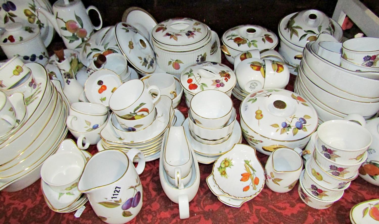 Large collection of Royal Worcester Evesham pattern dinner, table, tea wares comprising lidded - Image 2 of 2