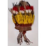 Traditional style Native American adult headdress/ war bonnet in feather, beaded leather, horsetail