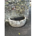 Offsite - A natural stone D shaped trough - Call the office to arrange viewing, purchaser to collect